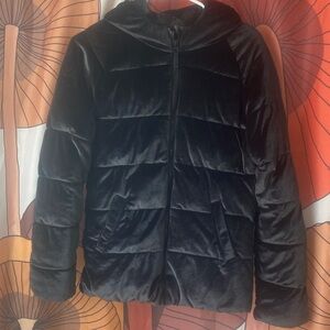 Old Navy faux velvet Puffer Jacket